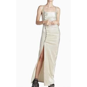 h&m silver dress rabanne Shine Bright in H&M x Rabanne Partywear